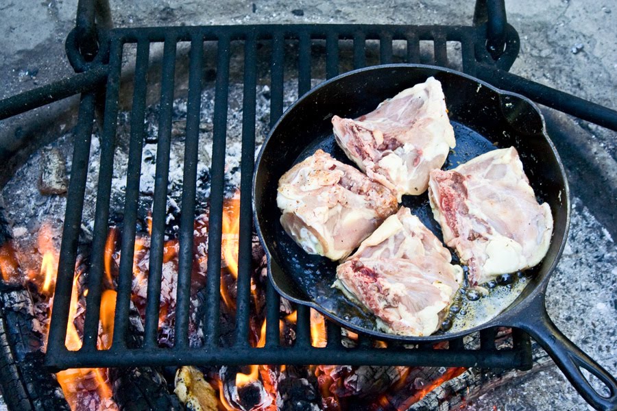 'Round the Chuckbox Baked Dutch oven chicken and rice