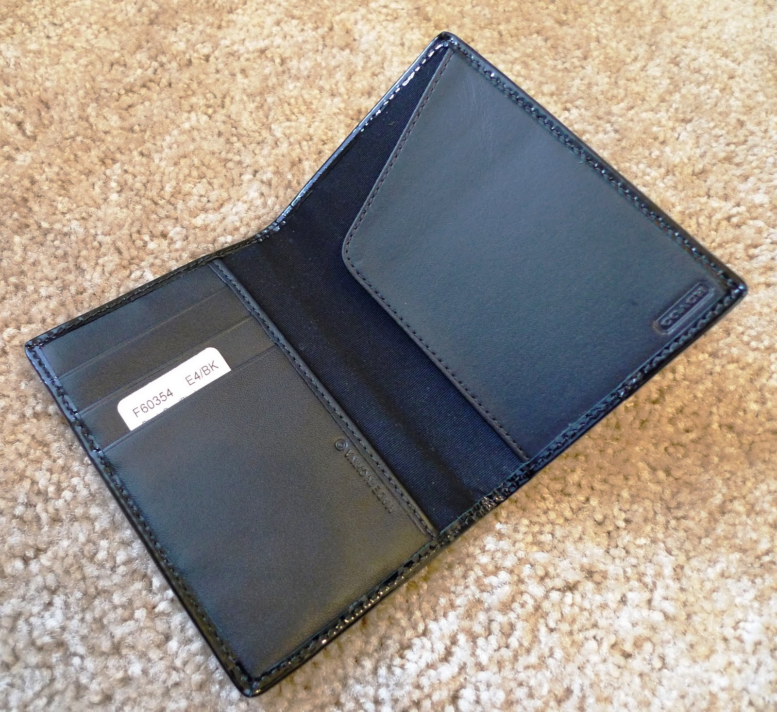 Pam's Coach & Kate Spade Blog Coach Signature Passport Holder (Black
