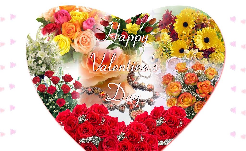 Valentine Heart with Flowers Wallpapers || Beautiful Valentine Heart