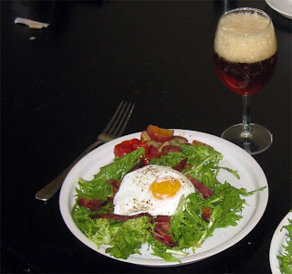 Bacon Frizee Salad with a Poached Egg