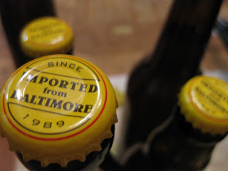 Artsy shot of Imported From Baltimore caps... no I don't really get it either.