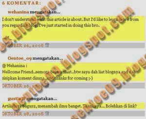 modifikasi tampilan kolom komentar