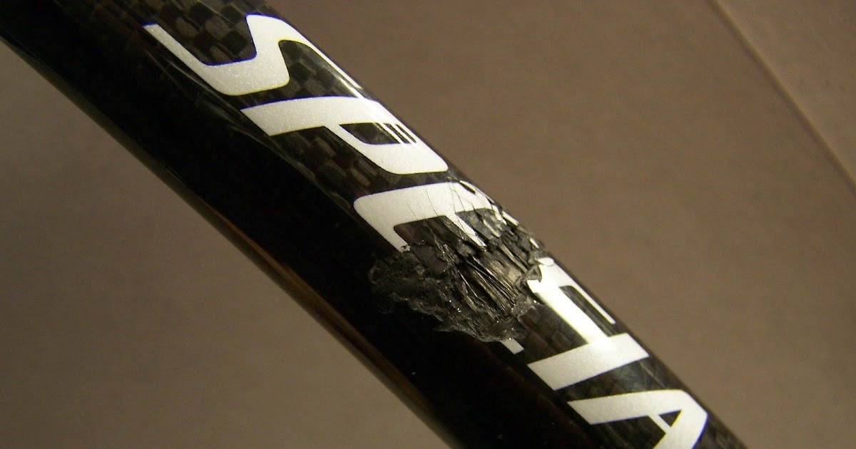 cracked carbon fiber bike frame