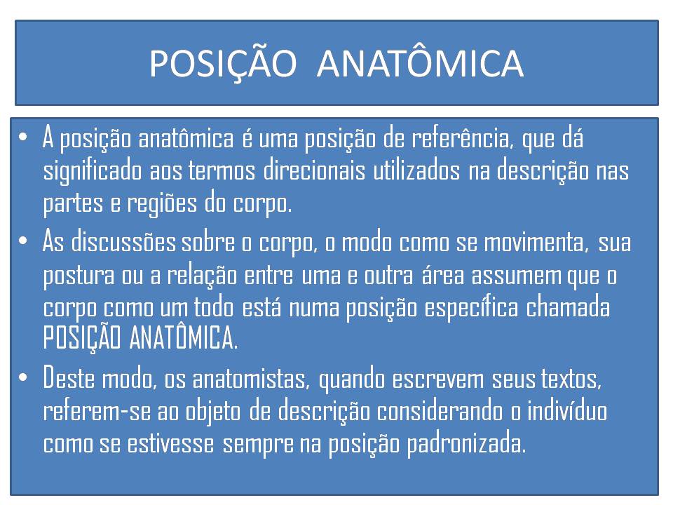 Radiologia Online Posição Anatômica