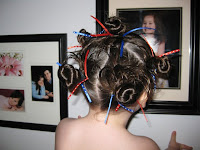 Back view of 4th Of July hairstyle