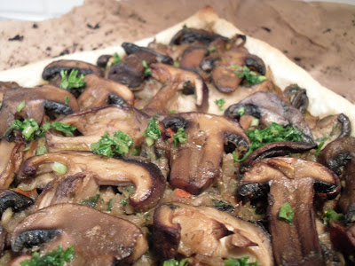 Rustic mushroom tart with crimini and portobellow mushrooms from the Trout Lake Farmers Market and homemade, one-day puff pastry. Classic French flavours at its best!