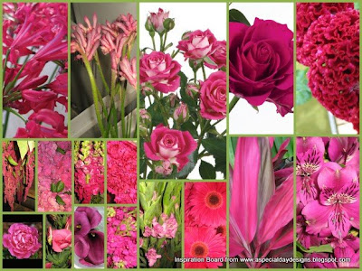 For Victoria here are some wedding flowers in hot pink available in August