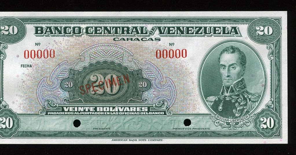 Venezuela 20 Bolivares banknote 1941|World Banknotes & Coins Pictures
