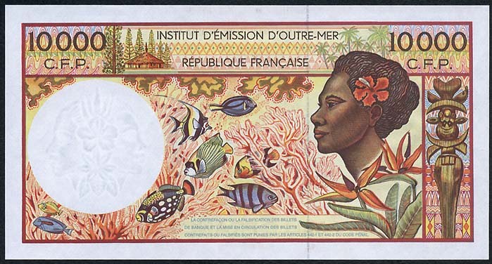 French Pacific Territories 10000 Francs banknote