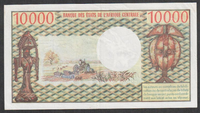 paper money Congo Republic 10000 francs
