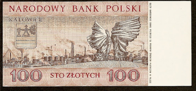 Poland 100 Zlotych 1965 unissued banknote