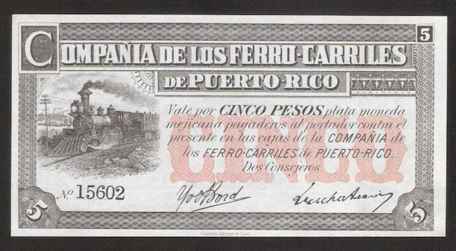 Puerto Rico 5 Pesos Banknote world paper money