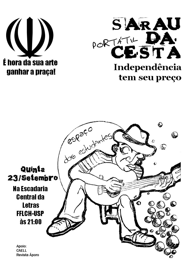 Sarau Portátil da Cesta Dia 23 de setembro (quinta) às 21h - Escadaria Central da Letras-FFLCH /USP