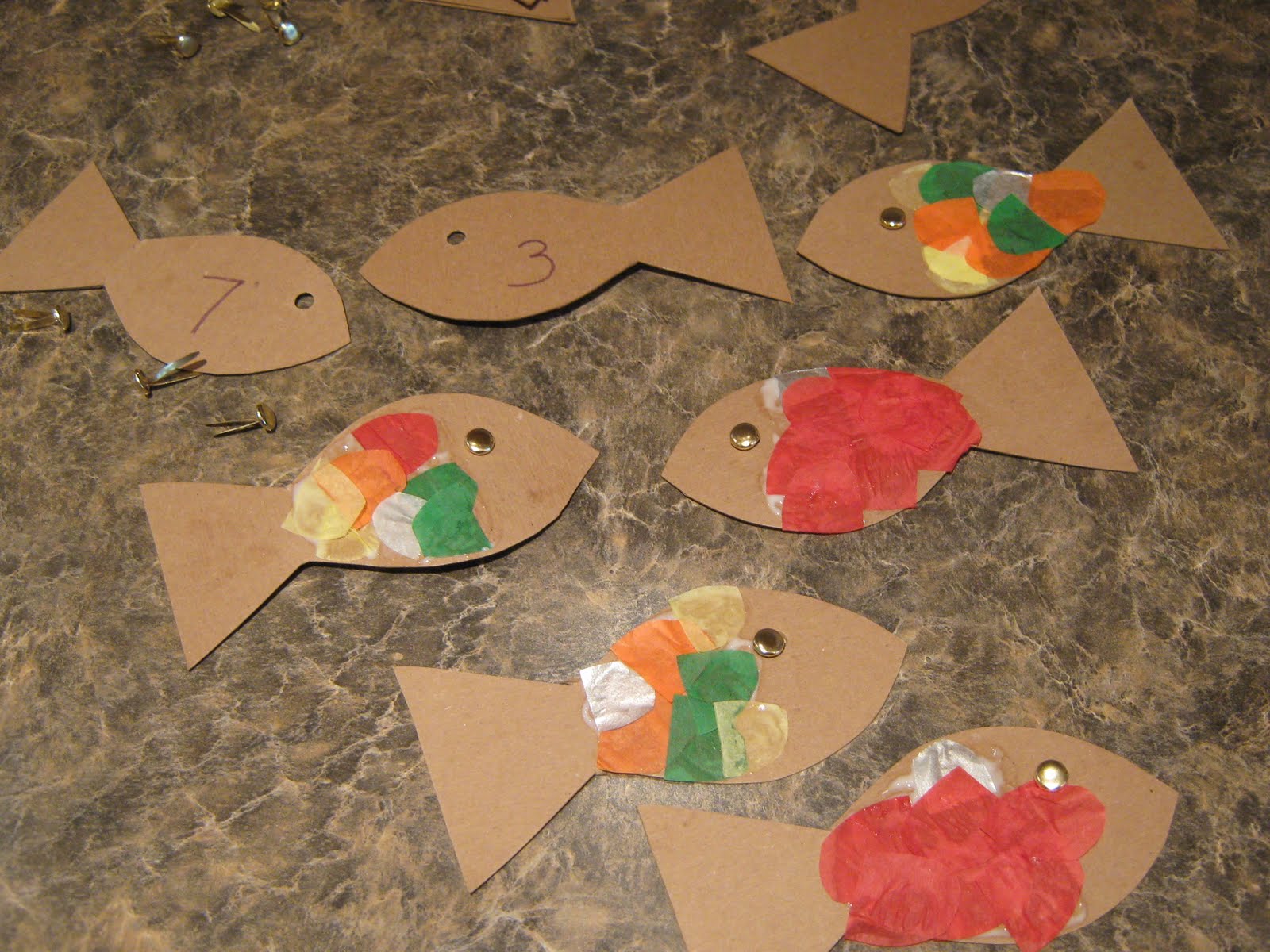 Almost Unschoolers: Rainbow Fish Craft, and Birthday Party Game