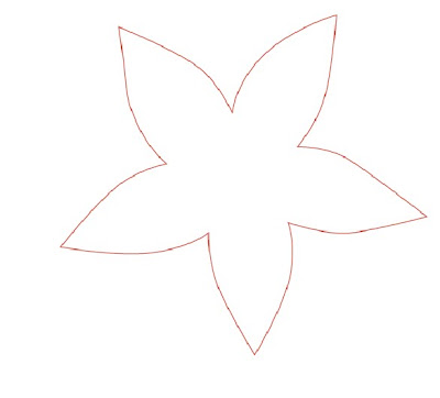 Molde para hacer una flor de foami - Imagui