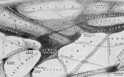 Map of Martian Canals from the Illustrated London News