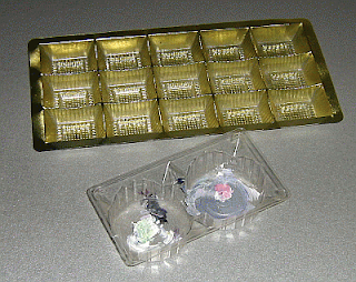Candy boxes used for mixing paint