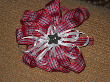 red, white & blue gingham bow