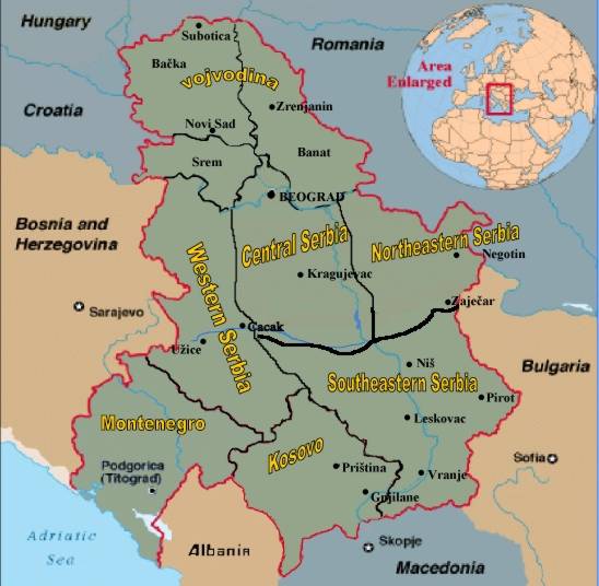 Karta Srbije Mapa