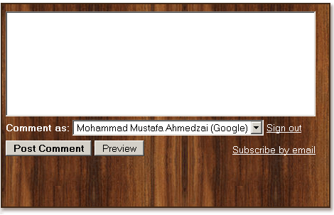 Wooden Style Comment Form