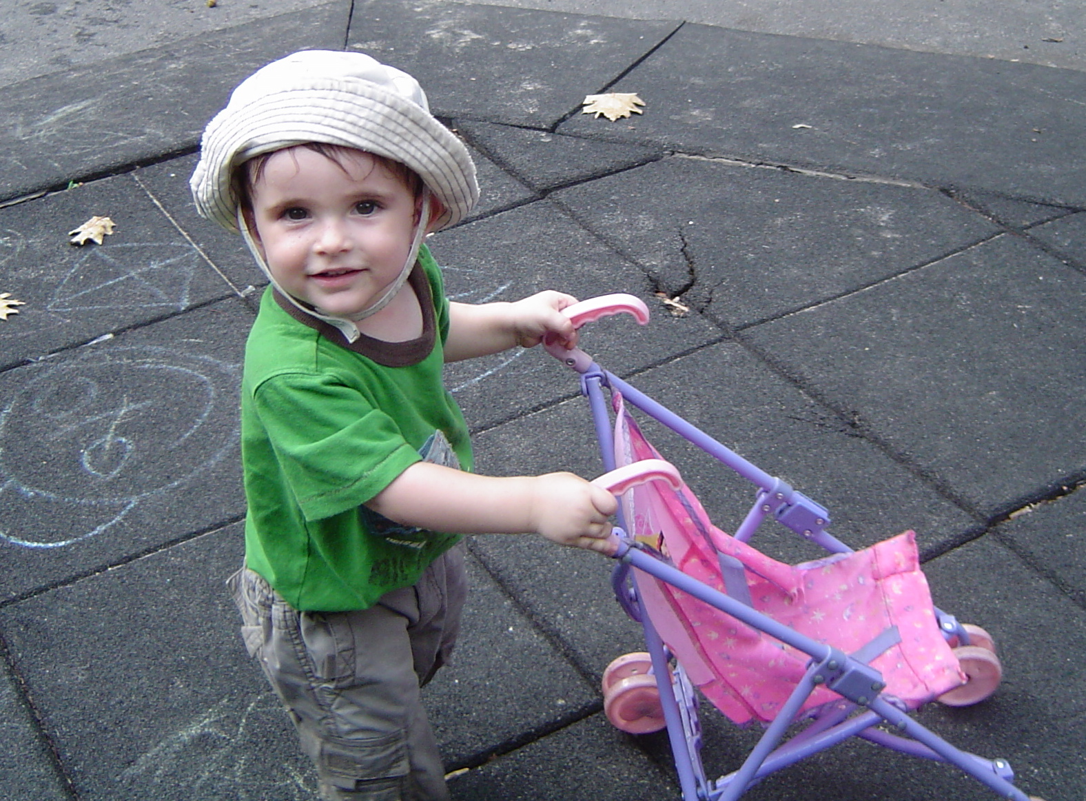 The Ecks' Spot Lee Pushing Baby Stroller