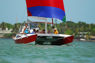 Centre rigged spinnaker Boatsmith tiki 30 with centre rigged spinnaker