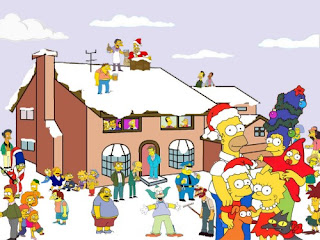 Imagen de los simpsons en navidad