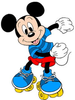 Mickey mouse en patines