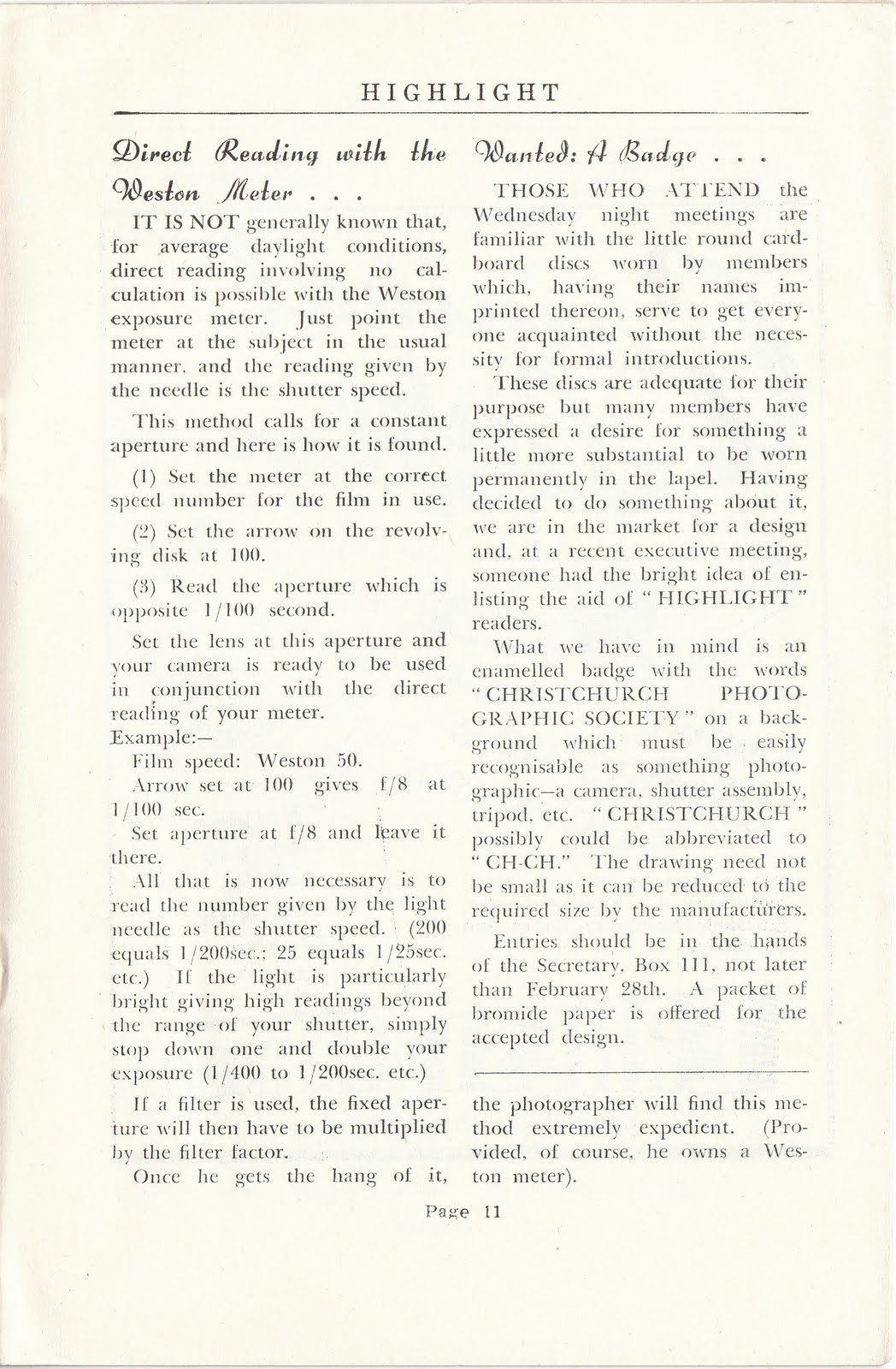 Early New Zealand Photographers Christchurch Photographic Society (Incorp)