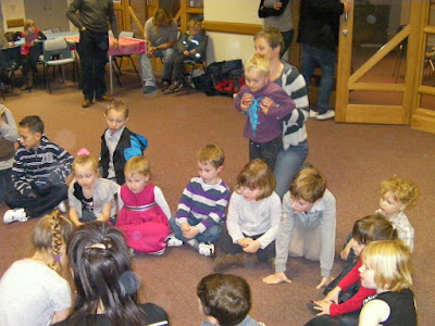 all line up at kid's birthday party