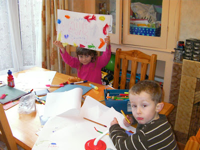 crayons and felt tips art for reception year pupils