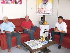Vereador Edmundo da Rosa em reunião com João Carlos de Souza e Sérgio Frank Melkel