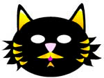 Black cat Halloween mask printable