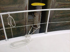 Locking made easy--good tall bollard with overhang to hold the loop, tight line, nothing to it.