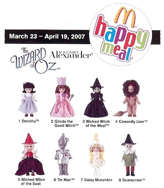 mcdonalds wizard of oz dolls