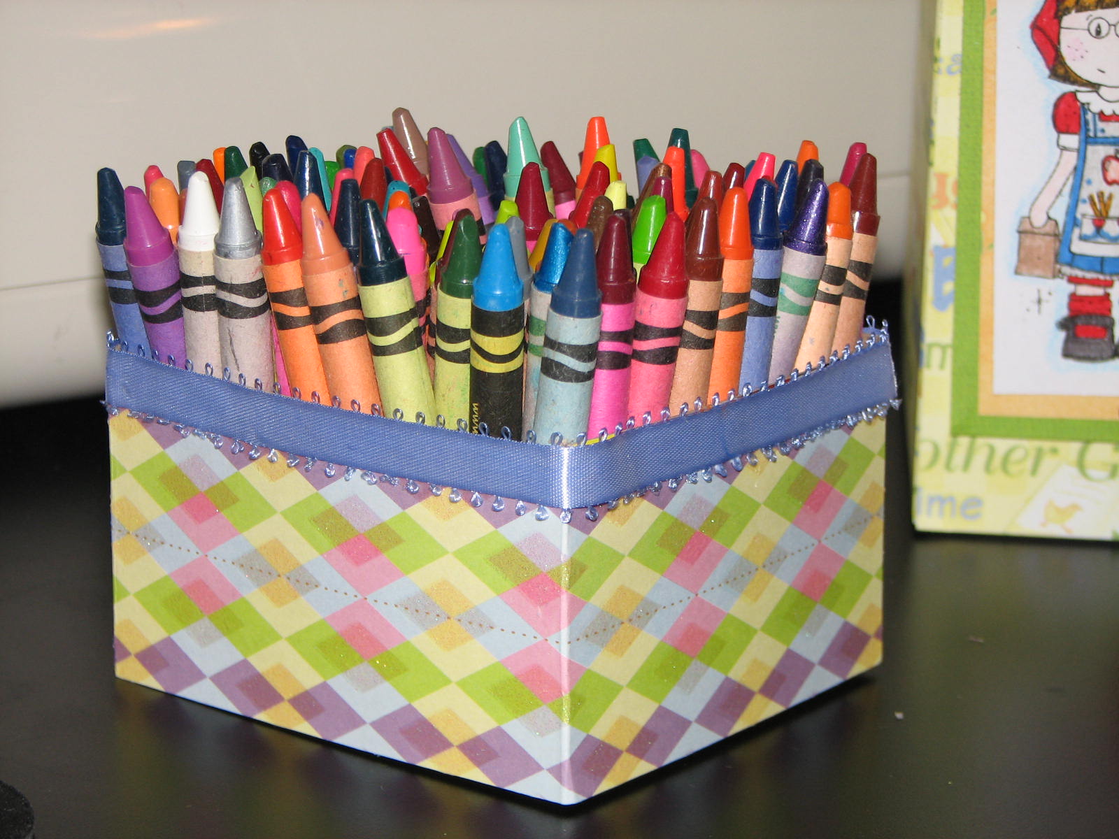 Pause Dream Enjoy ALTERED BOX = NEW CRAYON HOLDER