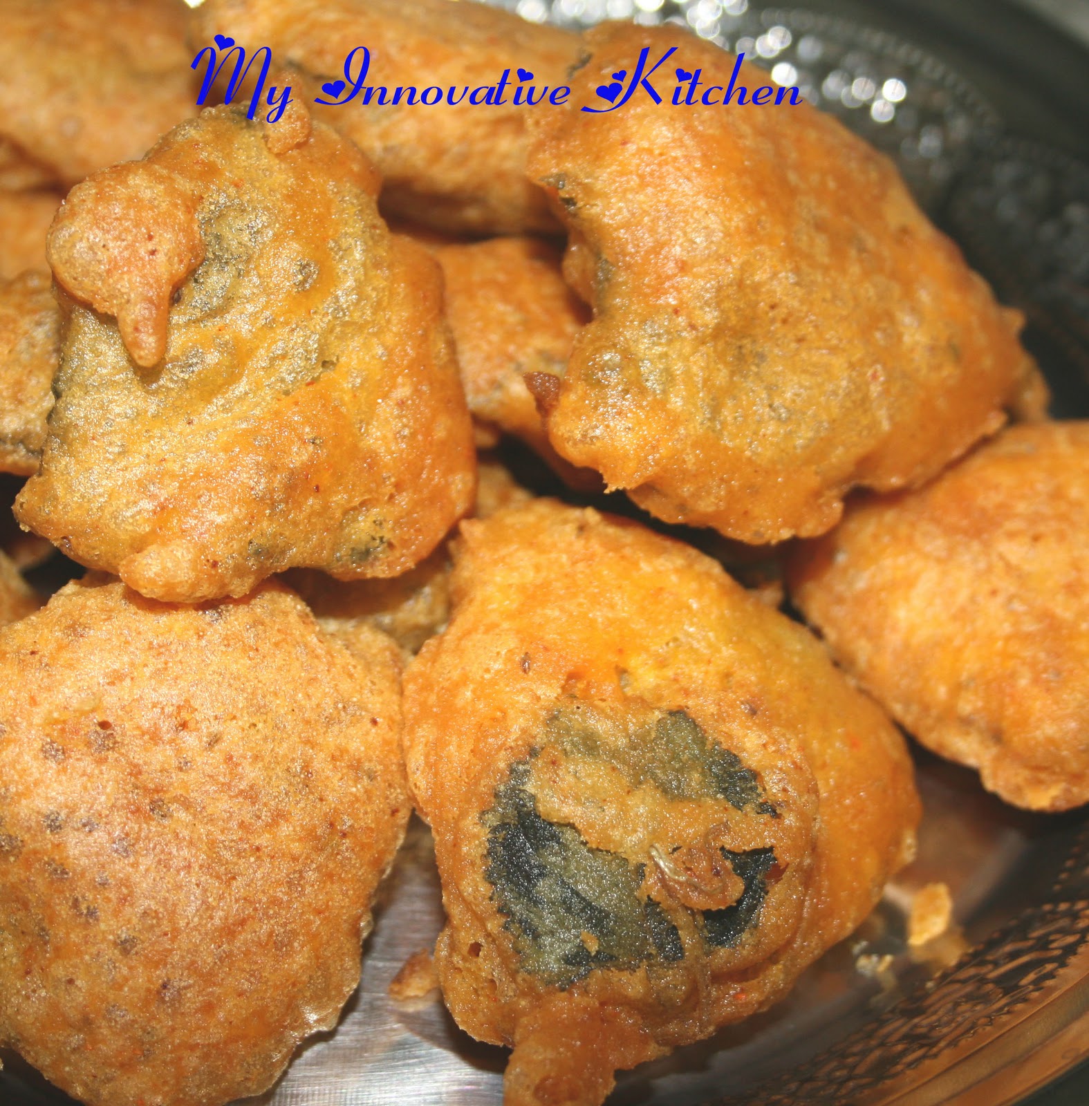 My Innovative Kitchen Vaamaku bajjilu (Ajwain leaves bajji)