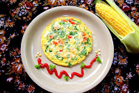 image of Oats Vegetable Omelet Recipe / Oats Vegetable Omelette Recipe