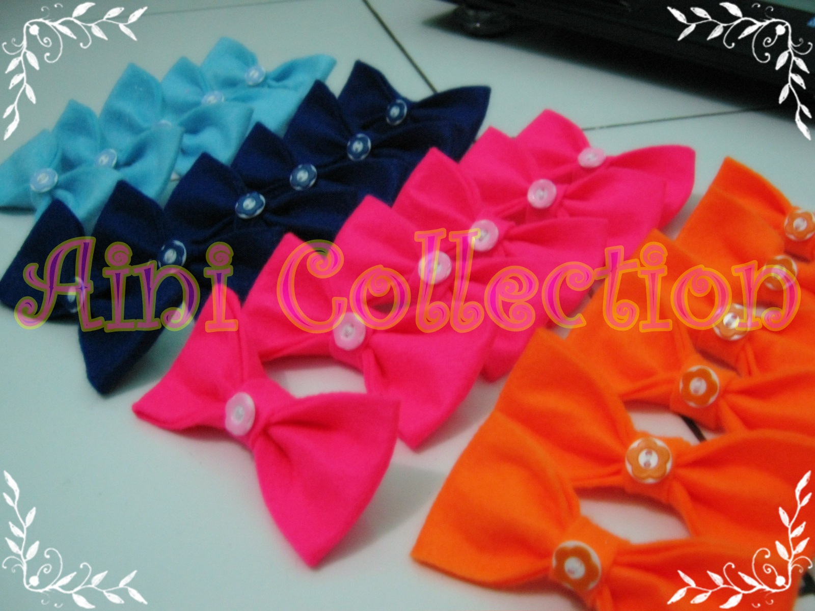 Flanel dan Rajut bros (pin) Flanel pita