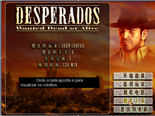 Desperados menu: Menu 4