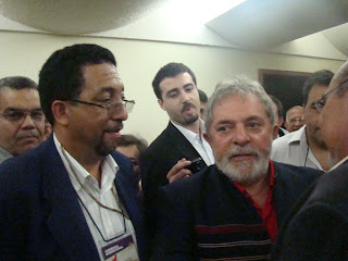 El Manzanillero Tito Olivo junto al presidente de Brasil Lula Da  Silva