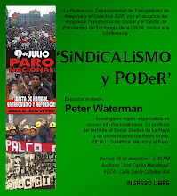 CONFERENCIA DE PETER WATERMAN: "SINDICALISMO Y PODER"