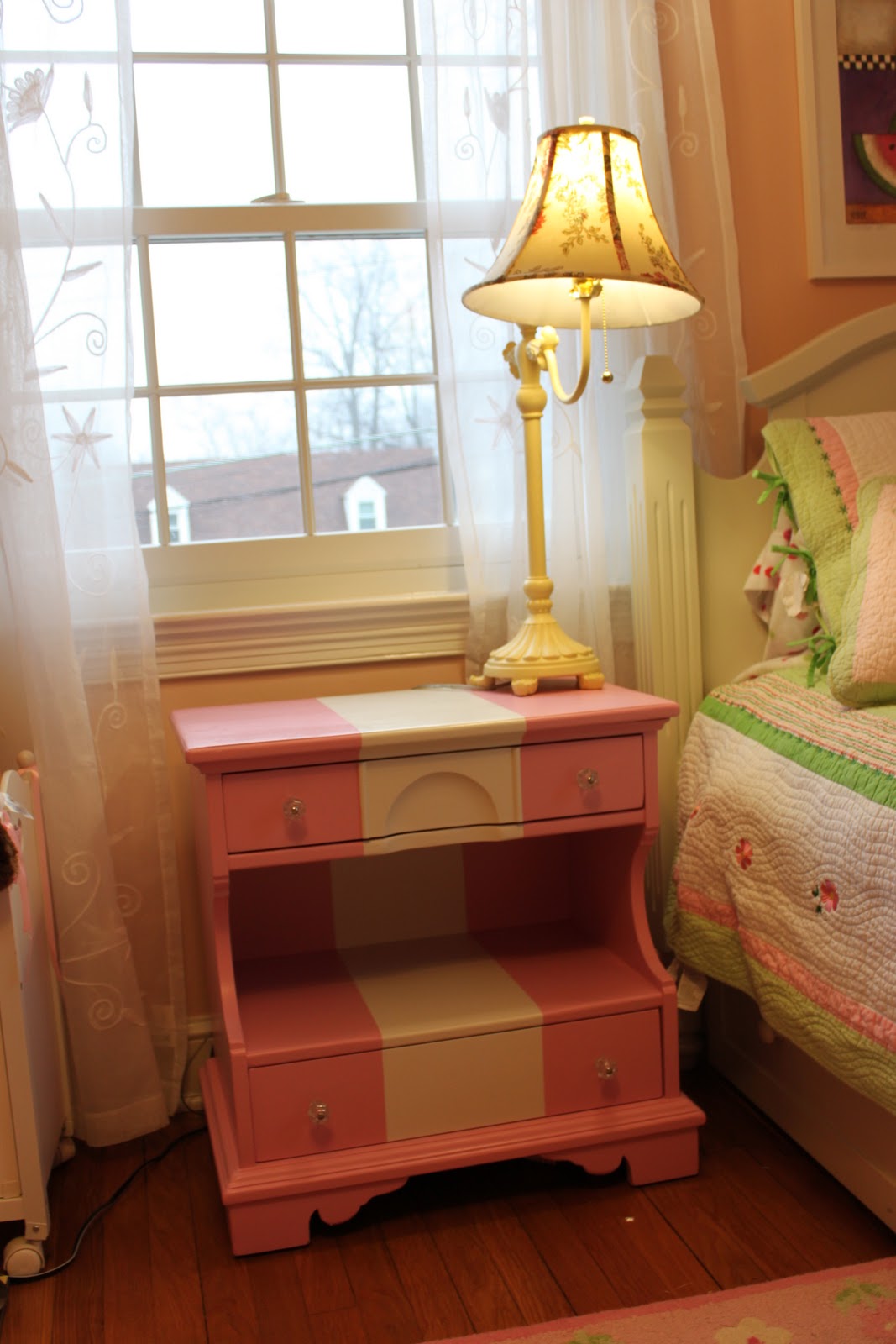 HOUSEography: Nightstand Makeover for a Little Girl - FINALLY