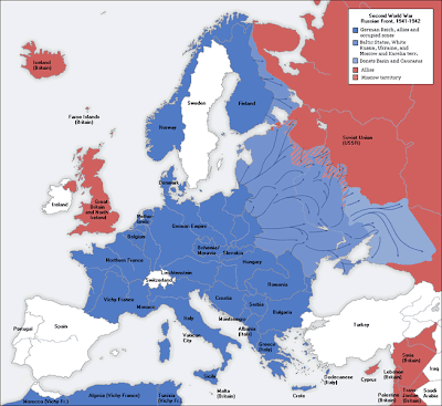 aggression in europe map. EUROPE IN WORLD WAR II Big