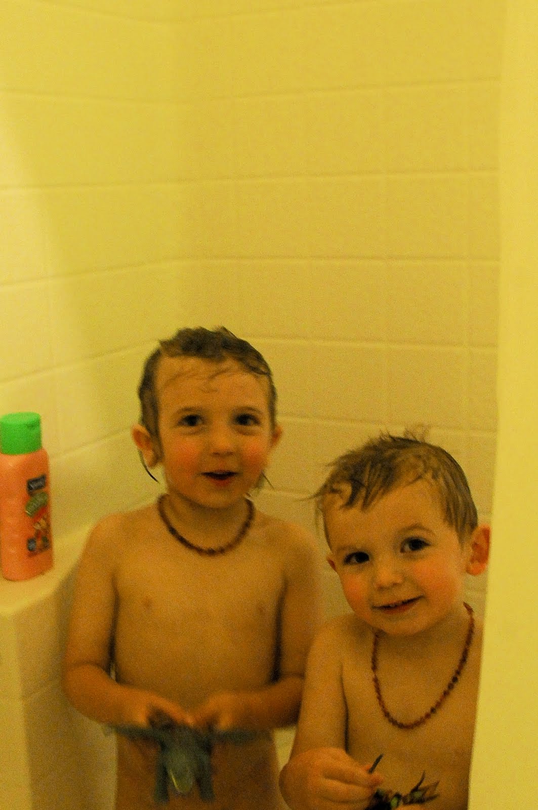 Kids Taking A Shower