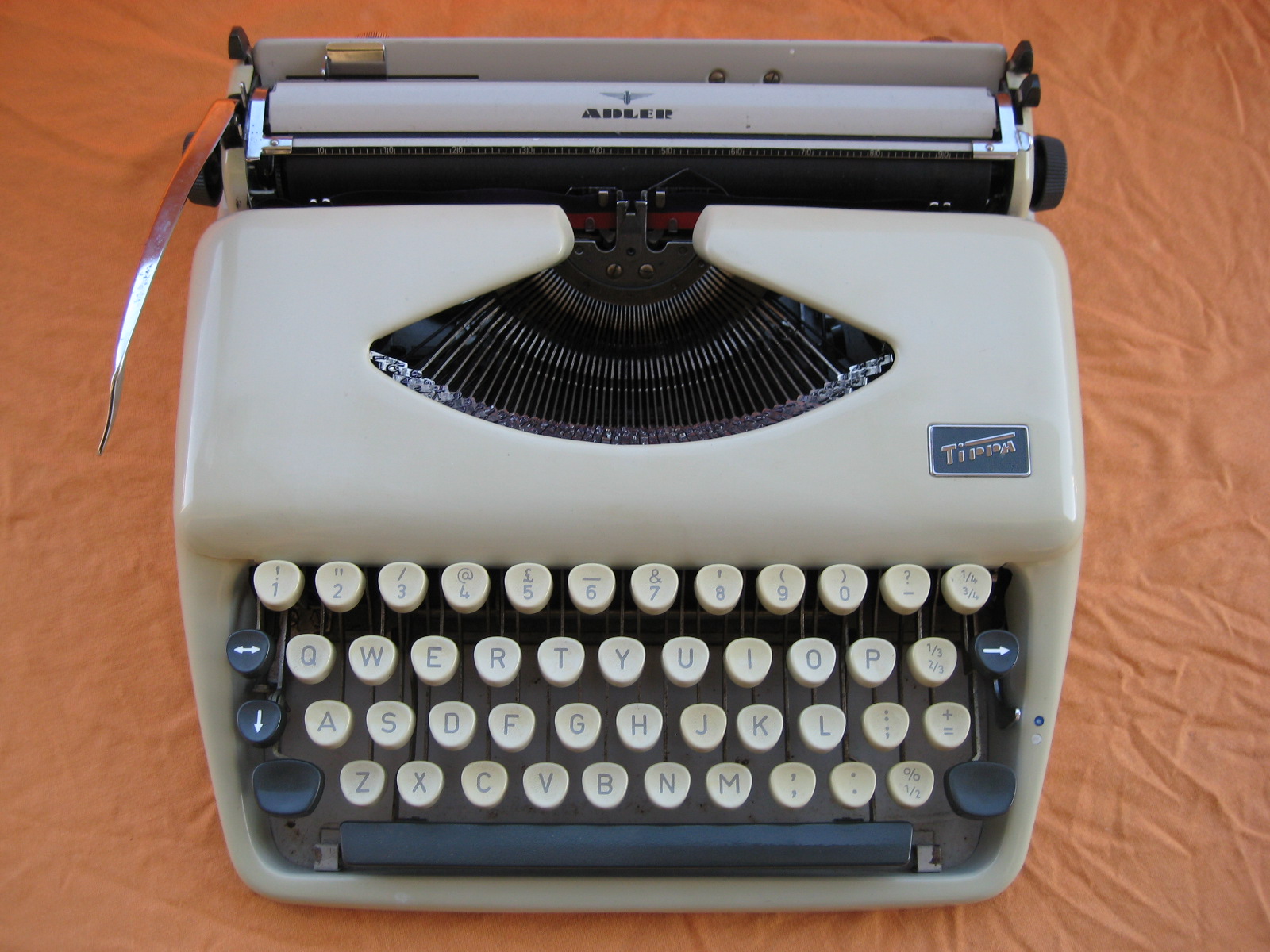 Retro Tech Geneva Adler Tippa Script/ Cursive Portable Typewriter (1960s)