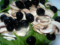  Ensalada de espinacas y champiñones. Paso a paso. 