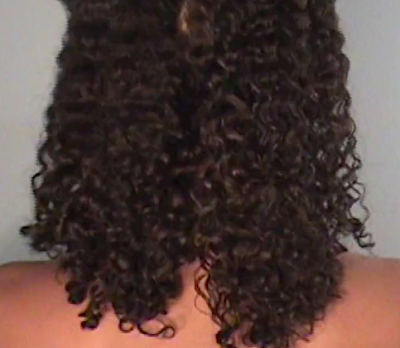 Here's a photo from my hair shingled with Kinky-Curly before the keratin 