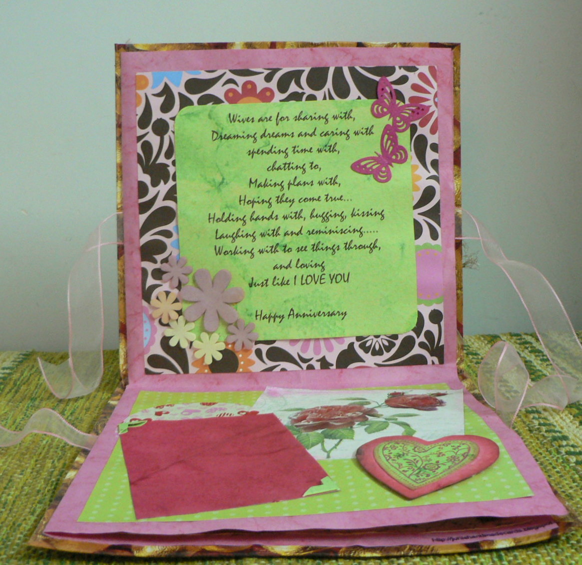 Juhi's Handmade Cards: First Wedding Anniversary Card