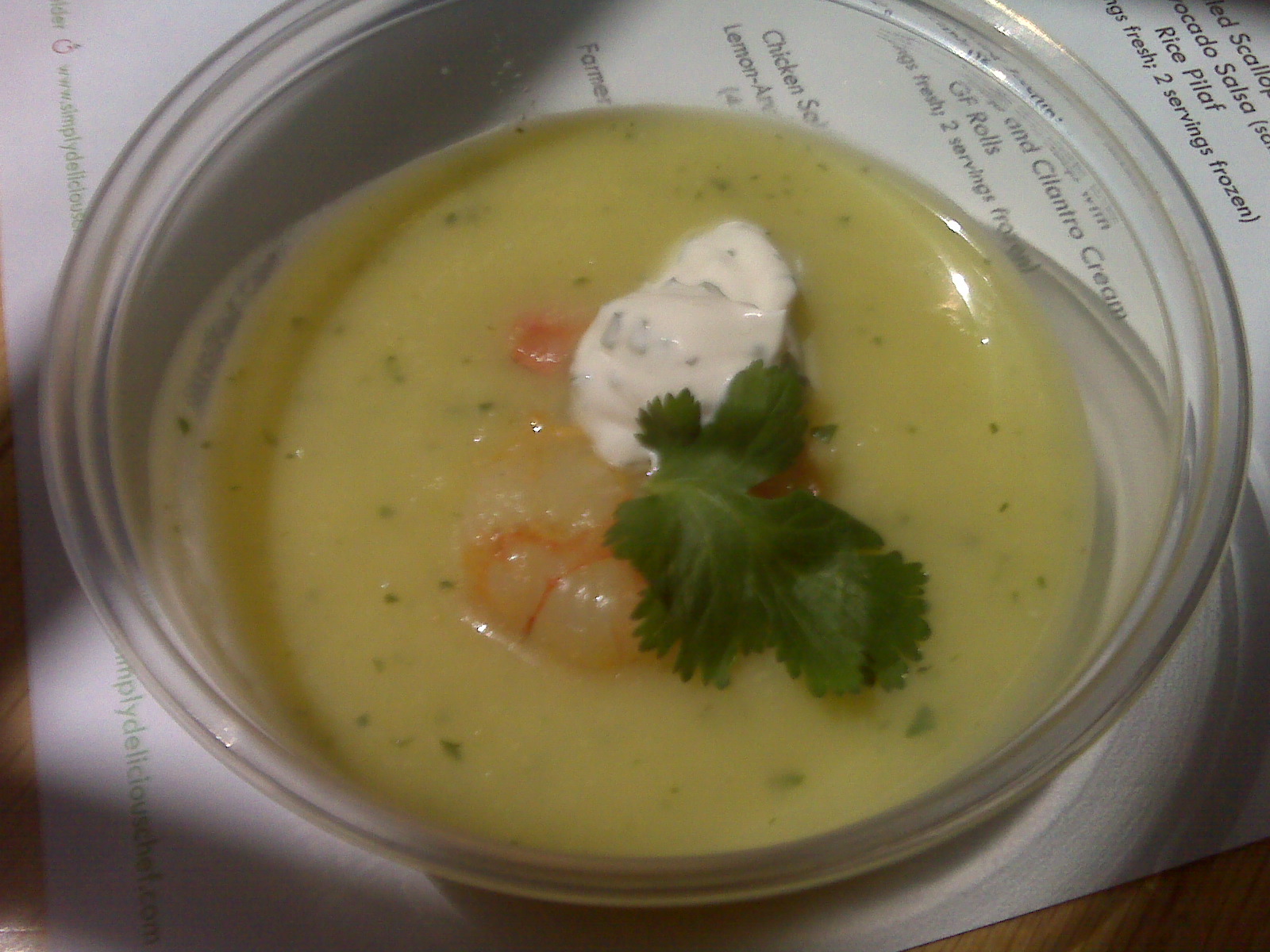 It's A Simply Delicious Life Chilled Zucchini Soup with LemonCumin Shrimp and Cilantro Cream